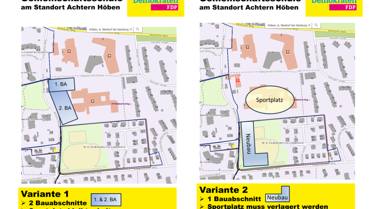 Zwei Mögliche Bauvarianten für die neue GemS