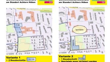 Zwei Mögliche Bauvarianten für die neue GemS